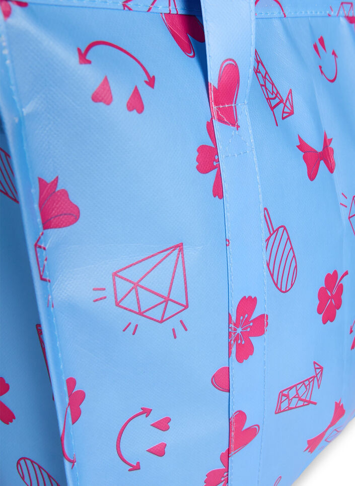 Einkaufstasche mit Reißverschluss, Blau, Packshot image number 3