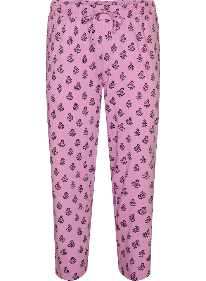 Baumwoll-Pyjamahose mit hohem Bund, Rot, Packshot image number 0