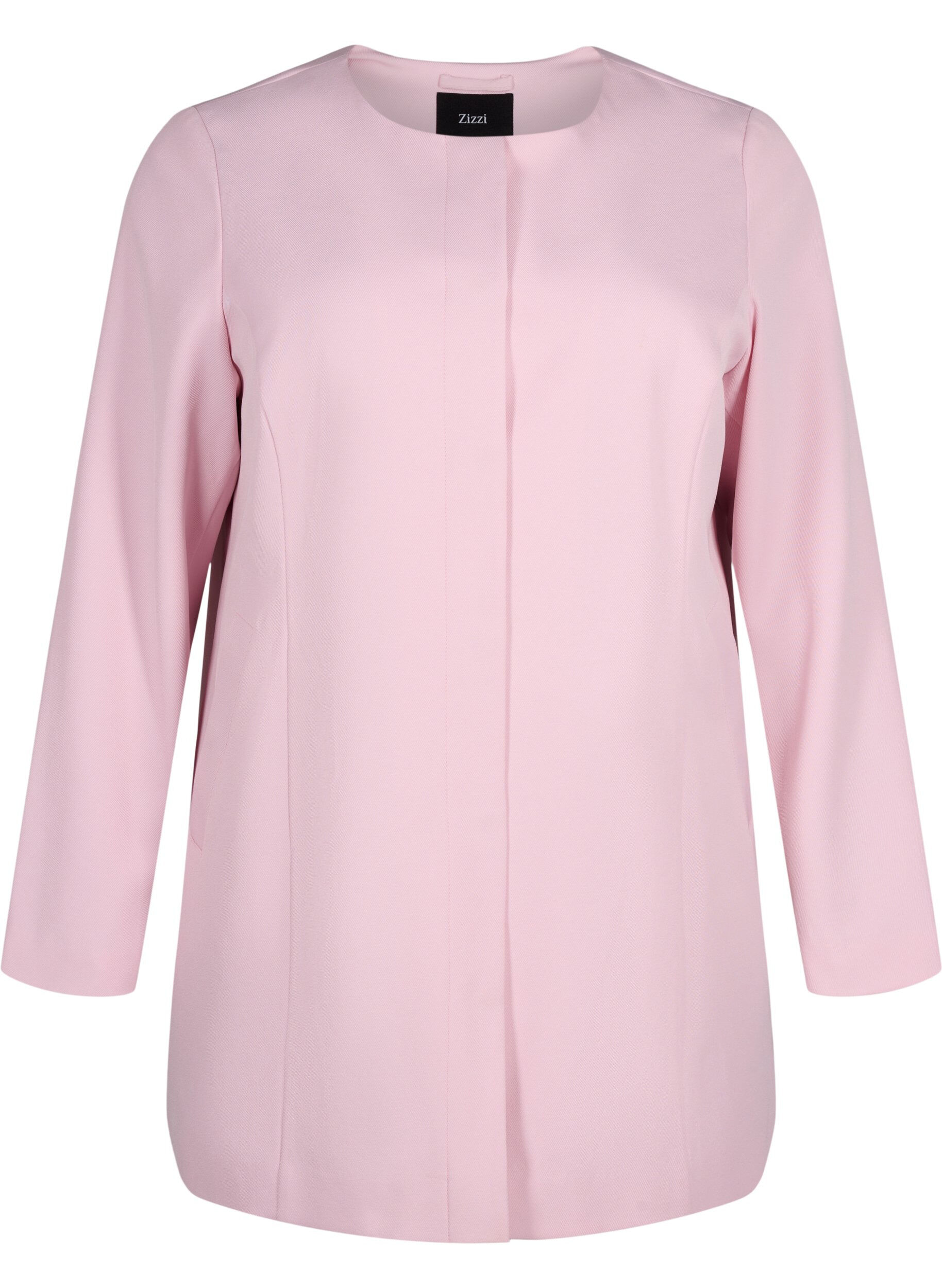 Zizzi Fr&uuml;hlingsjacke mit verdeckter Knopfleiste, Parfait Pink, Packshot image number 0