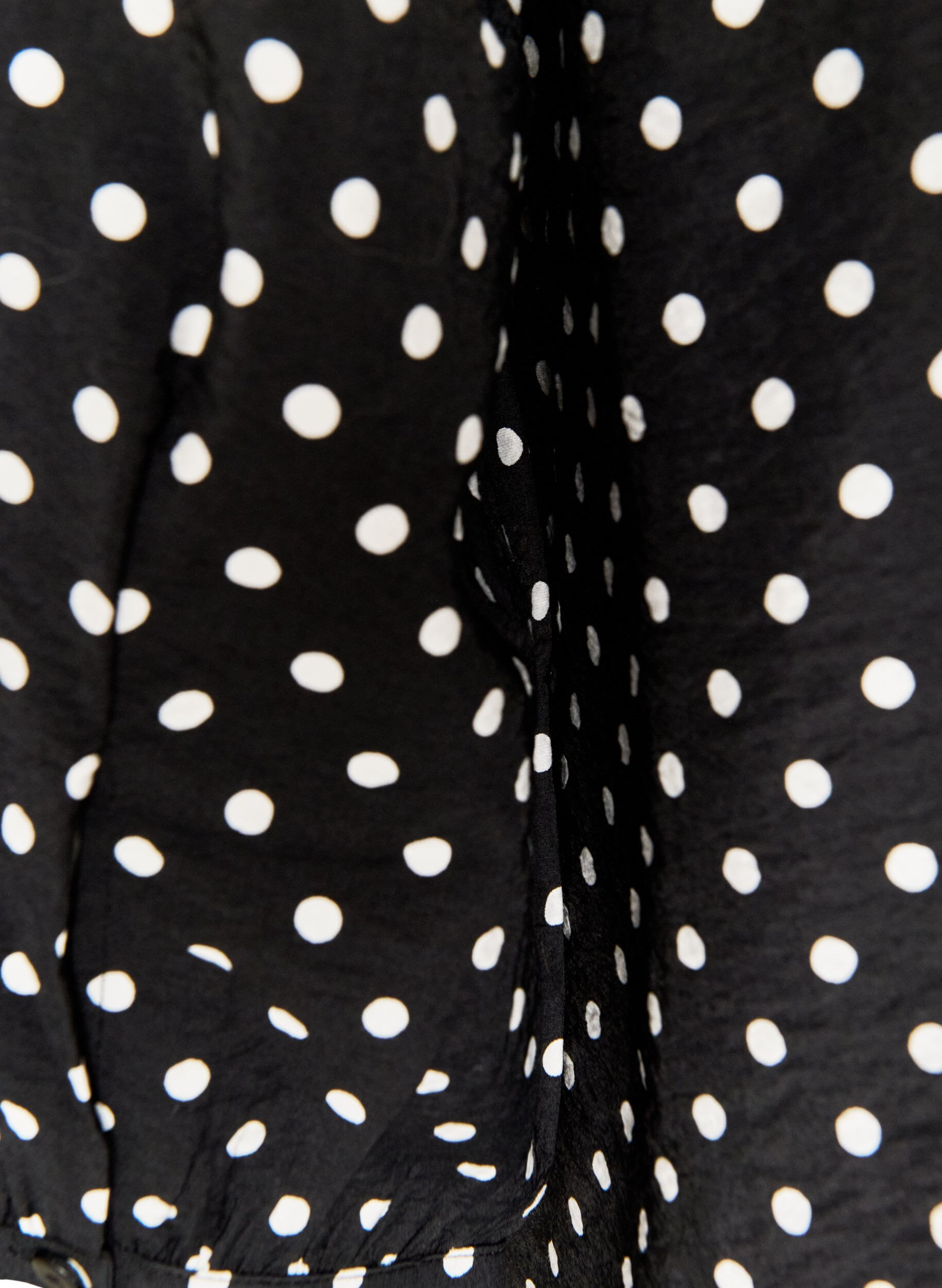 ZizziHemd mit Punktemuster und 3/4-&Auml;rmeln, Schwarz, Packshot image number 3