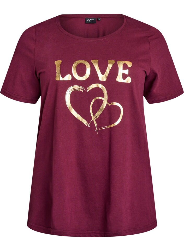 T-Shirt mit Print, Rot, Packshot image number 0