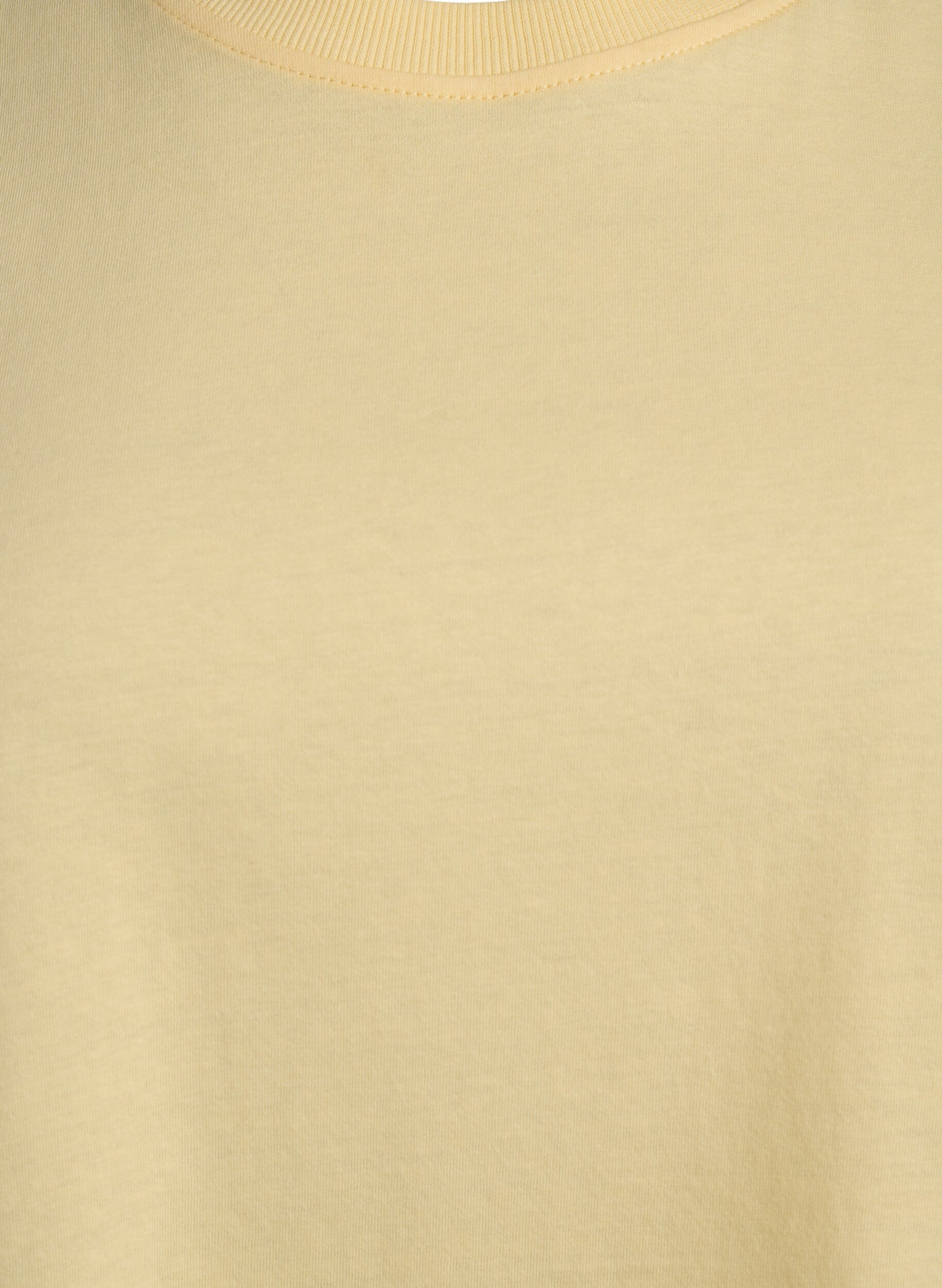 Zizzi Basic T-Shirt aus Baumwolle mit Rundhalsausschnitt, Gelb, Packshot image number 2