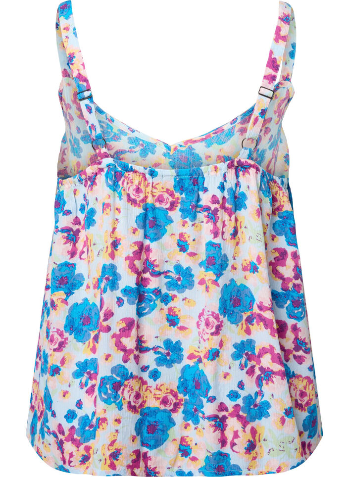 Top à bretelles fleuri en viscose, Multi Flower AOP, Packshot image number 1