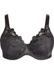Soutien-gorge rembourr&eacute; &agrave; armatures avec broderie, Noir, Packshot image number 0