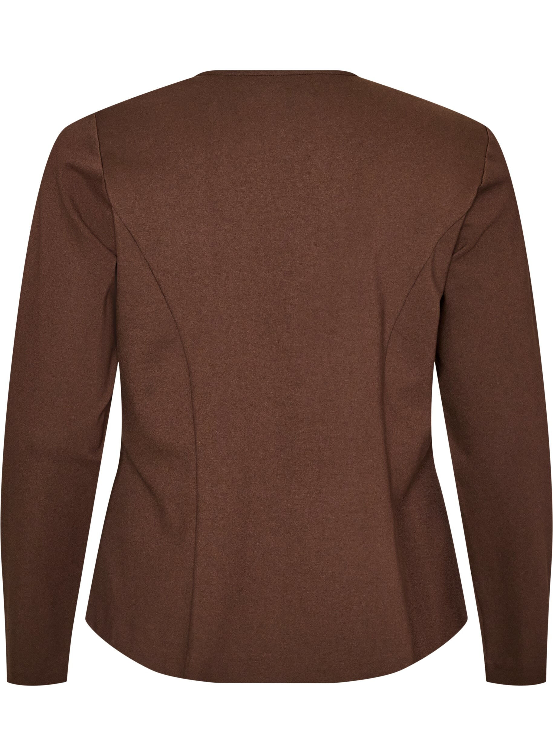 ZizziFigurbetonter Cardigan aus Jersey mit dekorativen Kn&ouml;pfen, Braun, Packshot image number 1