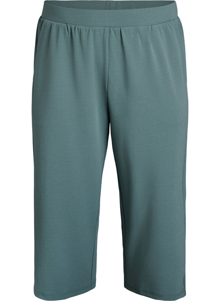 FLASH - Culotte taille haute &agrave; coupe ample, Vert fonc&eacute;, Packshot image number 0