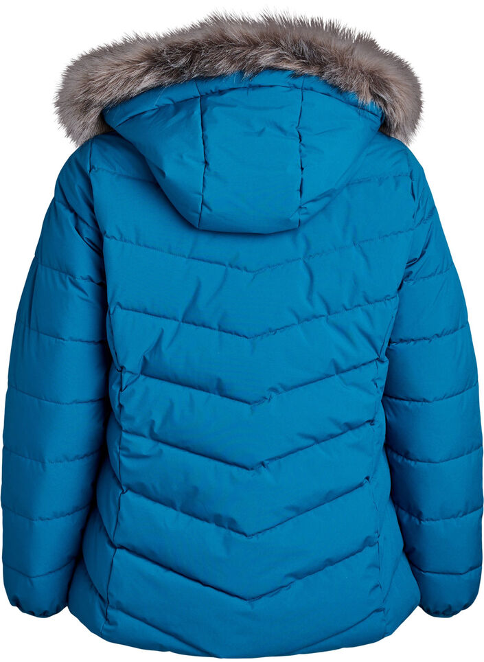 Veste courte &agrave; capuche, Bleu p&eacute;trole, Packshot image number 1