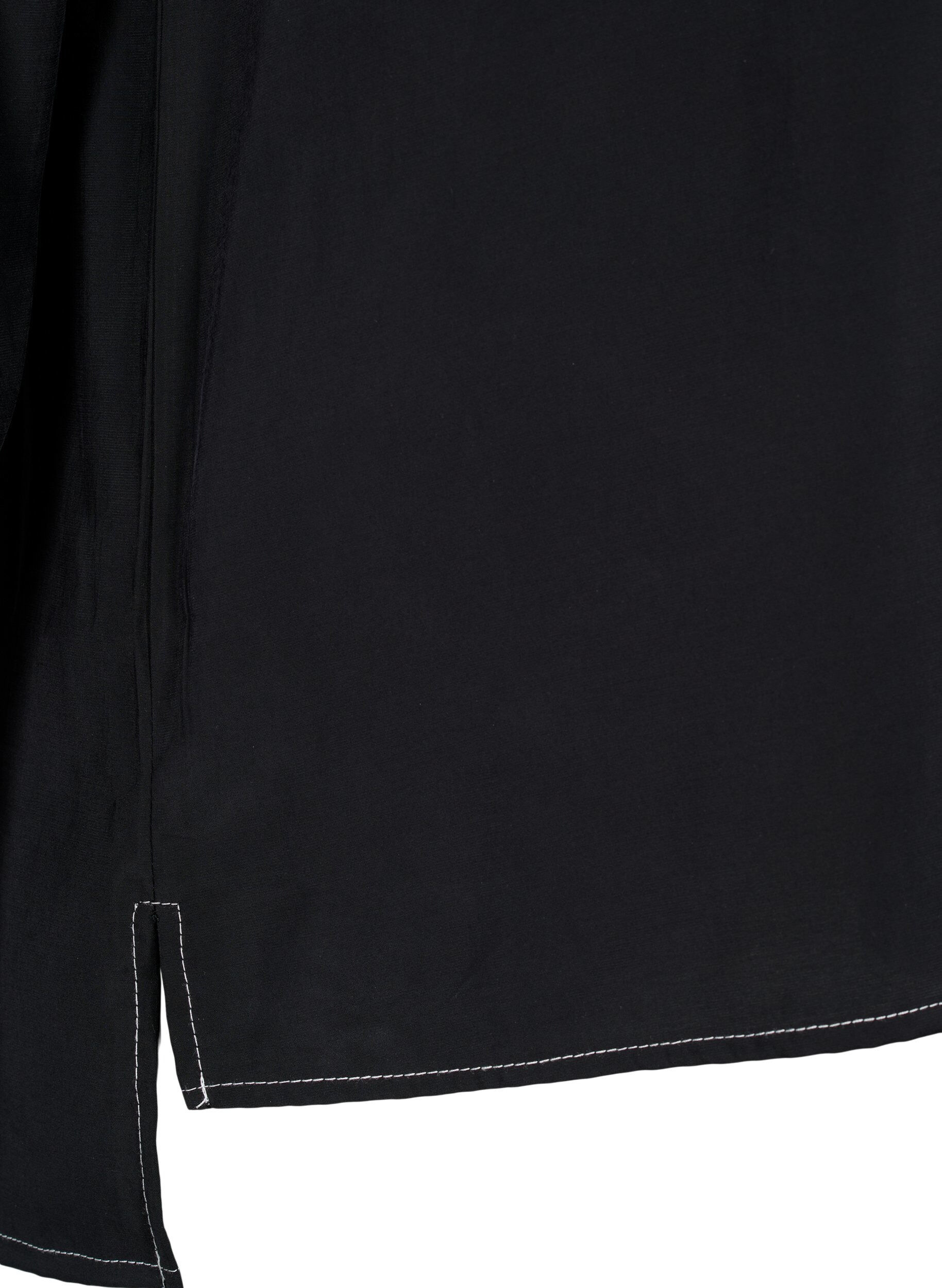Zizzi Chemise avec coutures contrast&eacute;es, Black, Packshot image number 3
