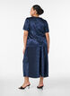 Rock aus Satin mit Ton-in-Ton-Blumenmuster, Blau, Model image number 1