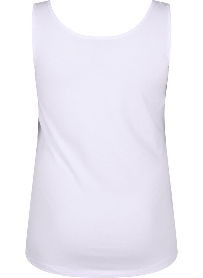 Haut basique en coton, Blanc, Packshot