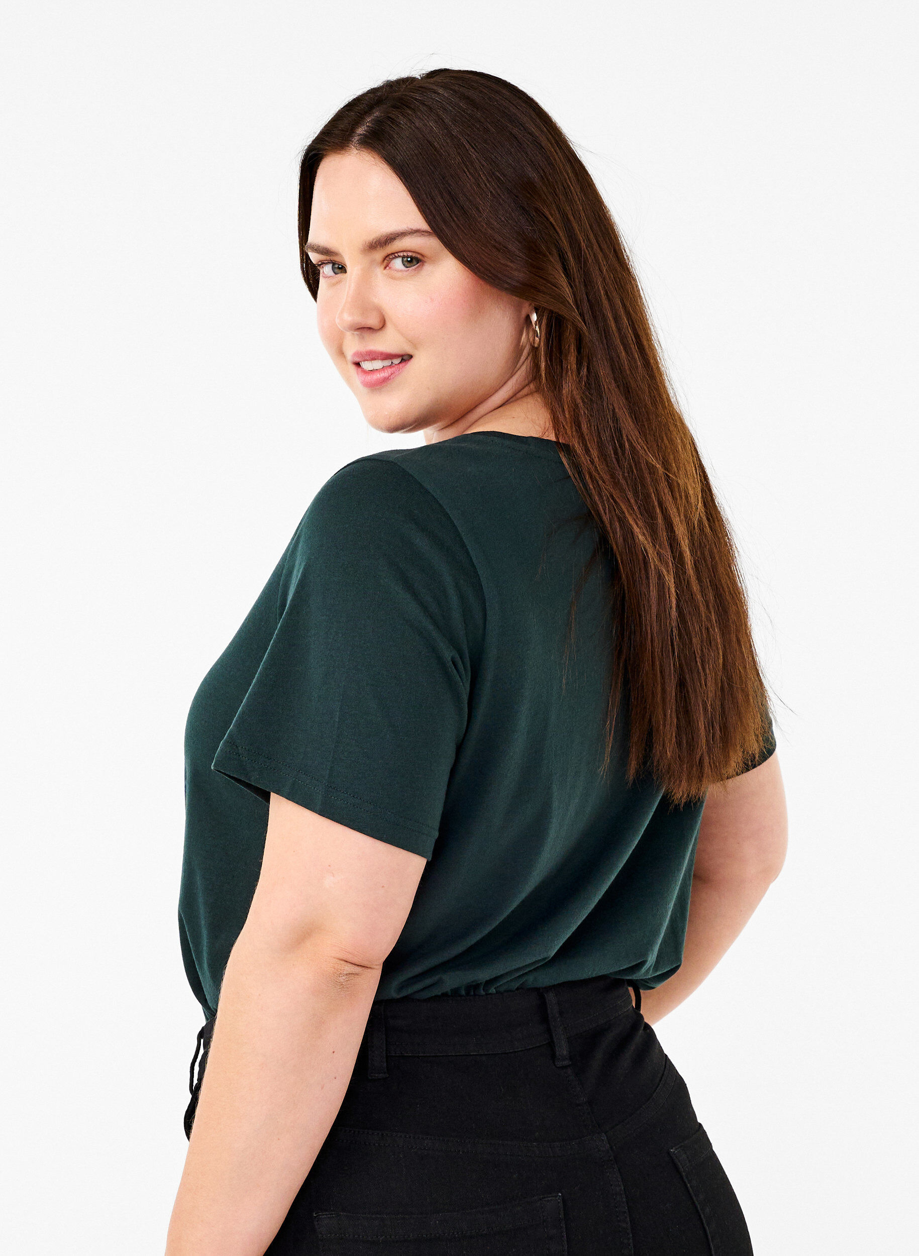 Zizzi FLASH &ndash; T-shirt avec motif, Vert fonc&eacute;, Model image number 2