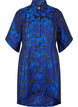 Robe courte en jacquard avec manches 3/4, Black Blue, Packshot image number 0