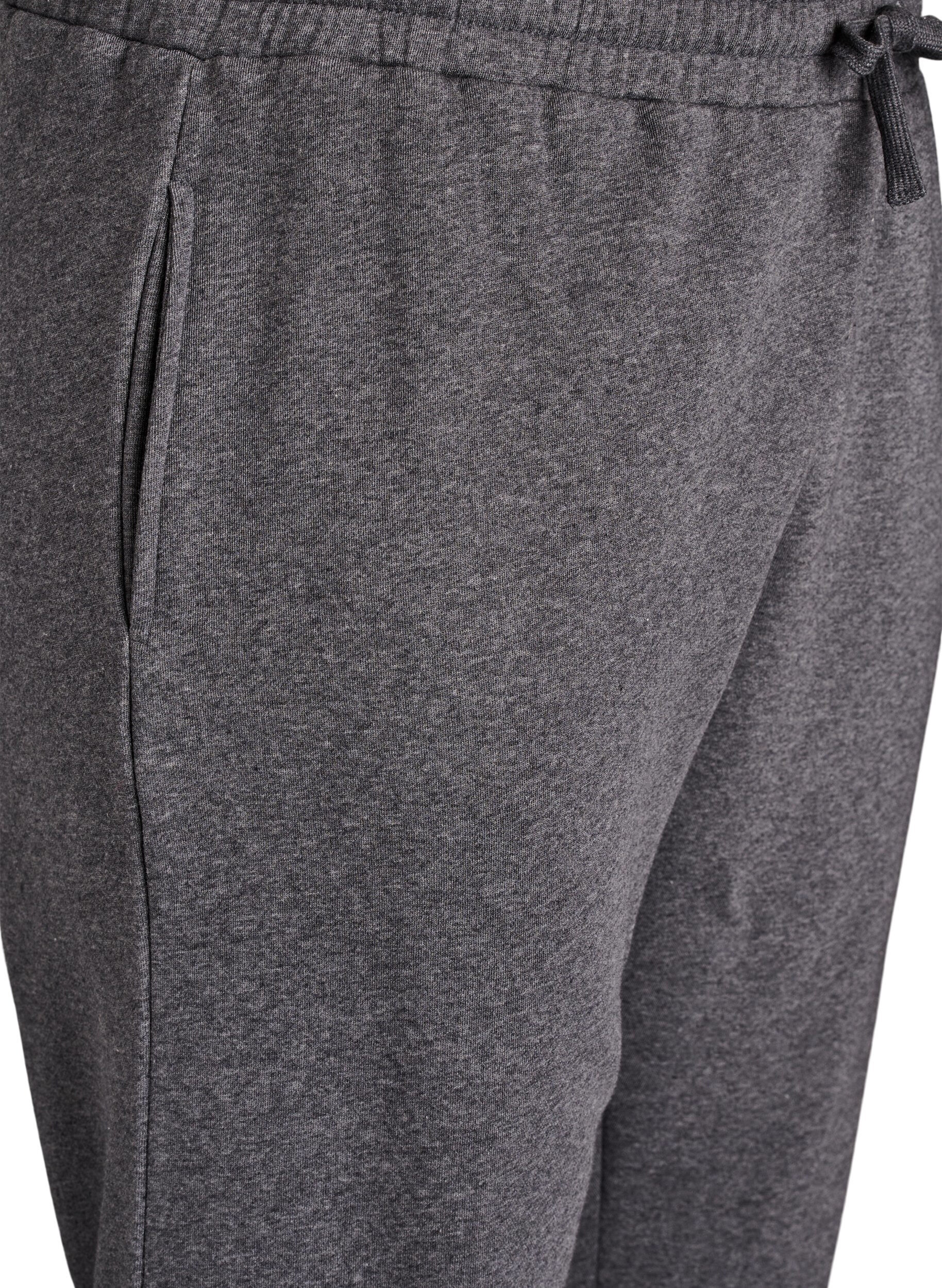 Zizzi Pantalons de surv&ecirc;tement taille haute, Gris anthracite, Packshot image number 2