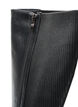 Langer Stiefel mit gerippten Eins&auml;tzen, Schwarz, Packshot image number 2