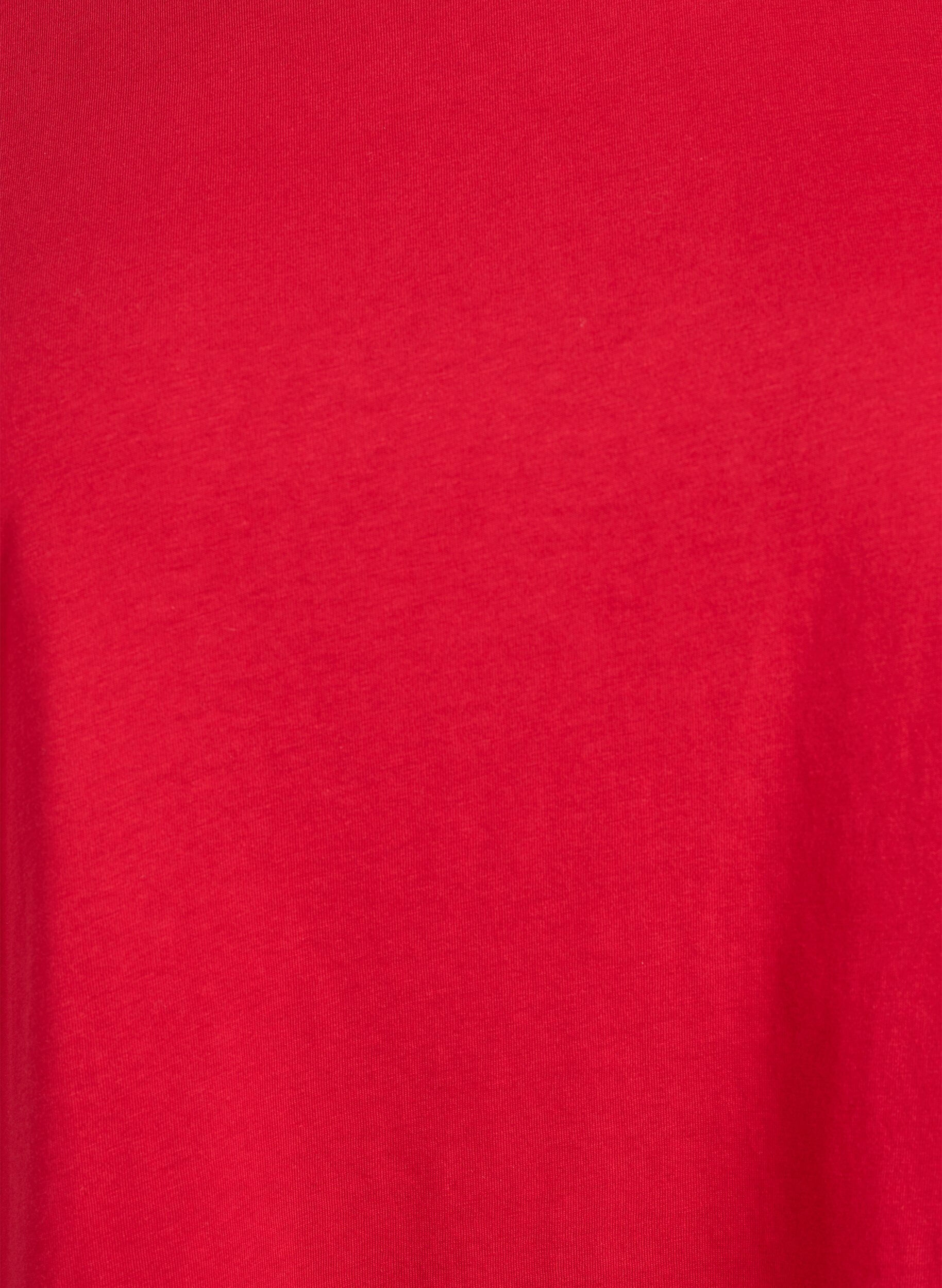 ZizziKurz&auml;rmeliges T-Shirt aus Baumwollmischgewebe, Rot, Packshot image number 2