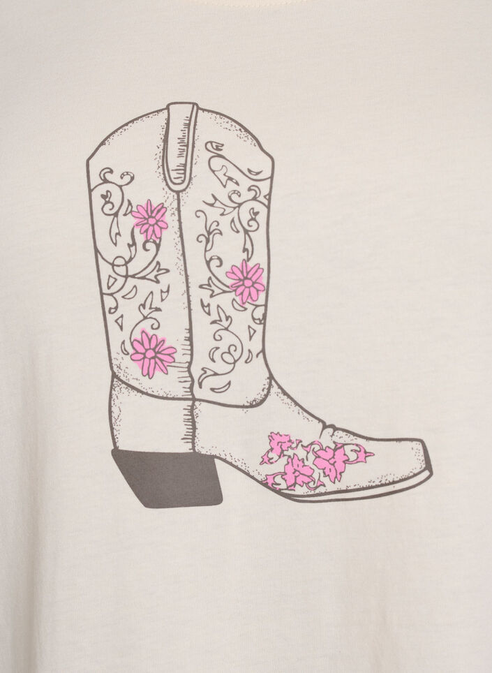 T-shirt imprim&eacute;, Vanille, Packshot image number 2