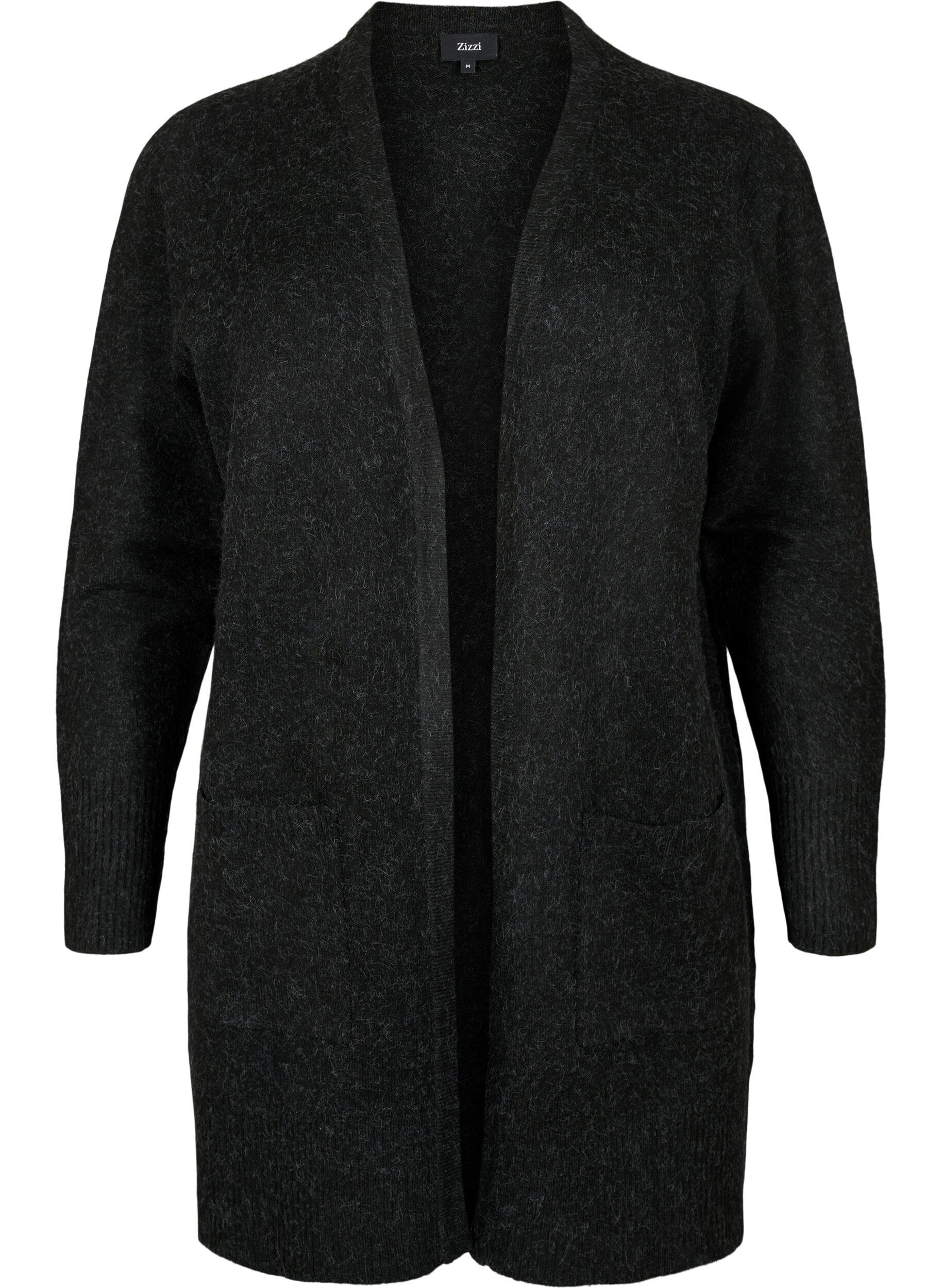 Gemusterter Strickcardigan mit Taschen