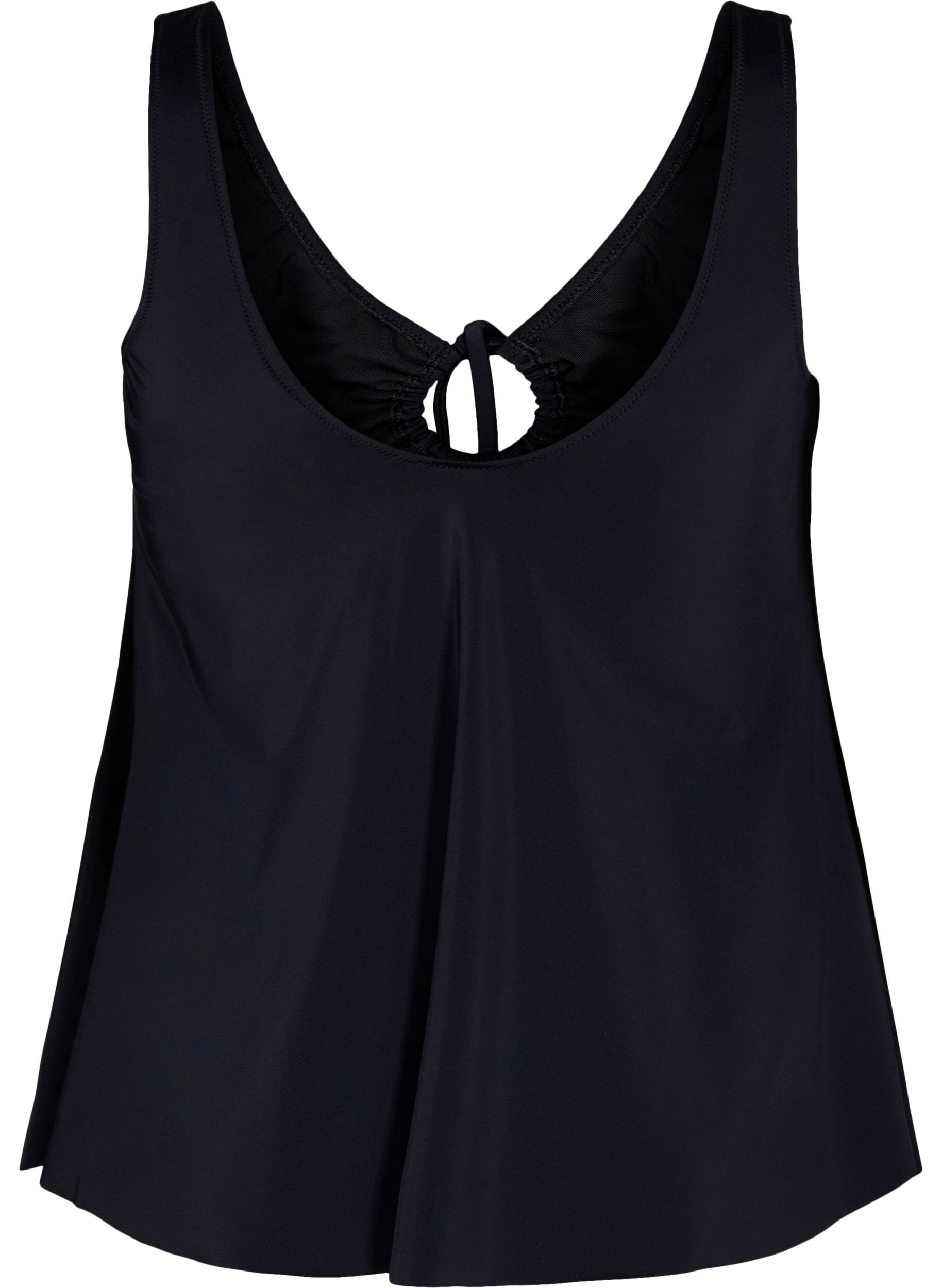 Zizzi Tankini de couleur unie avec d&eacute;tail de neige, Black, Packshot image number 1