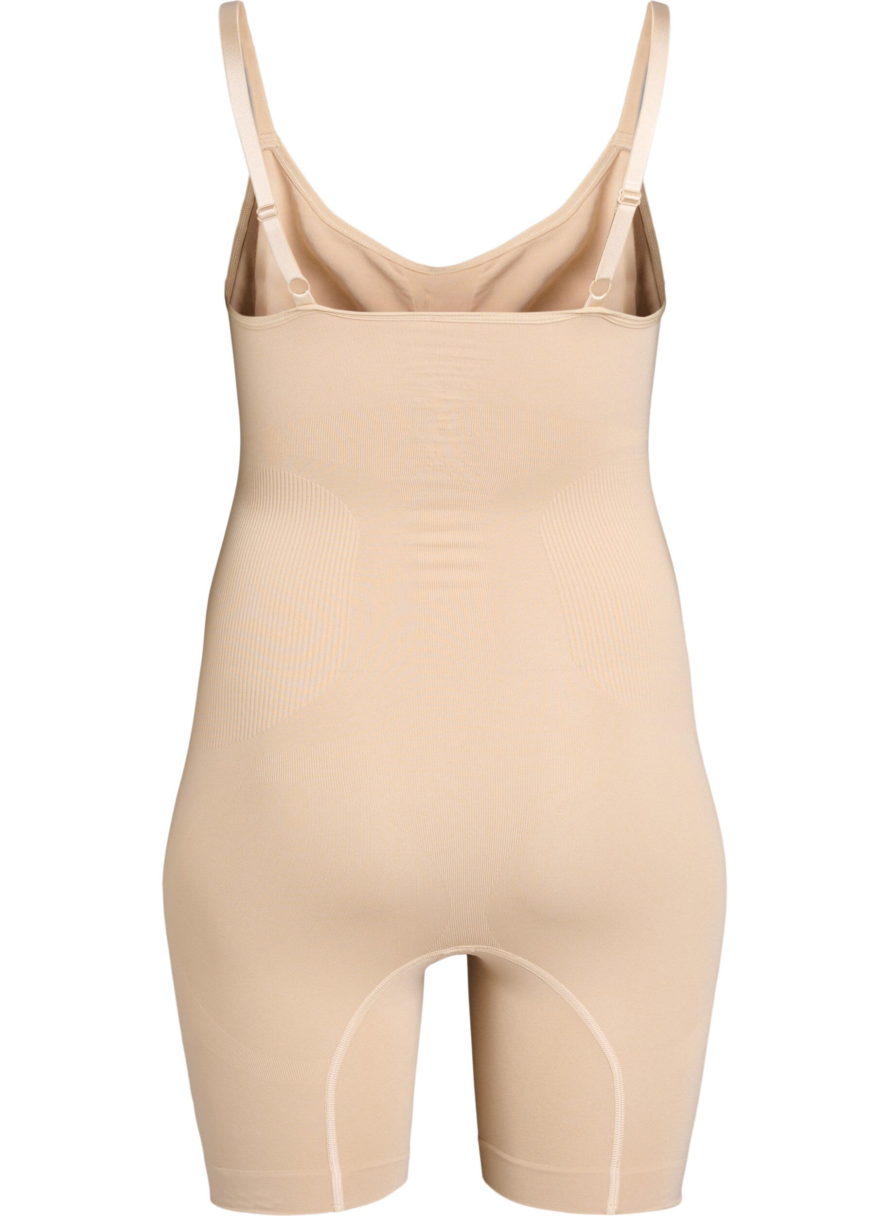 Zizzi Shapewear-Body mit &Ouml;ffnung im Schritt, Beige, Packshot image number 1
