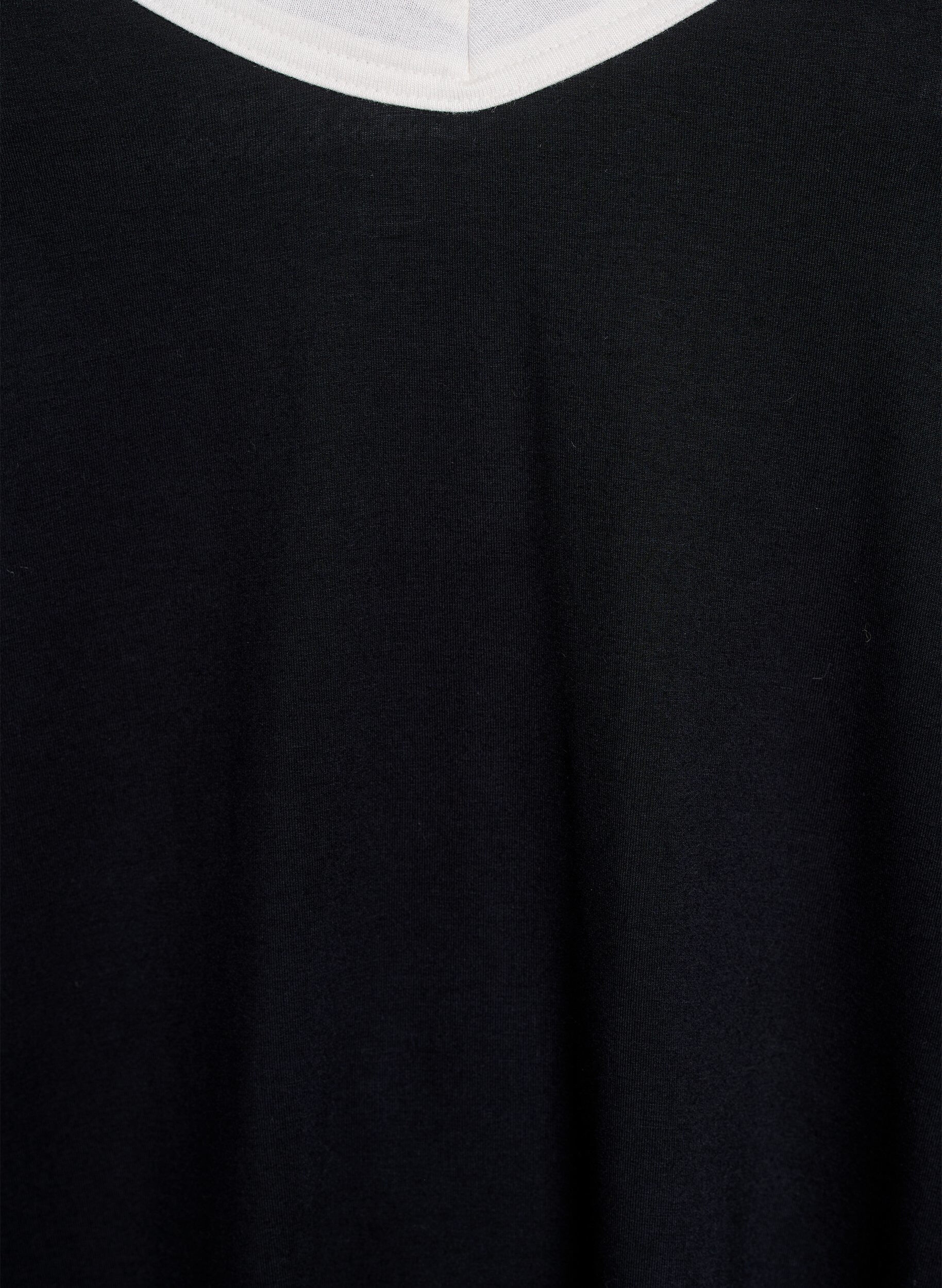 Zizzi Haut de nuit &agrave; bretelles et col en V, Noir, Packshot image number 2