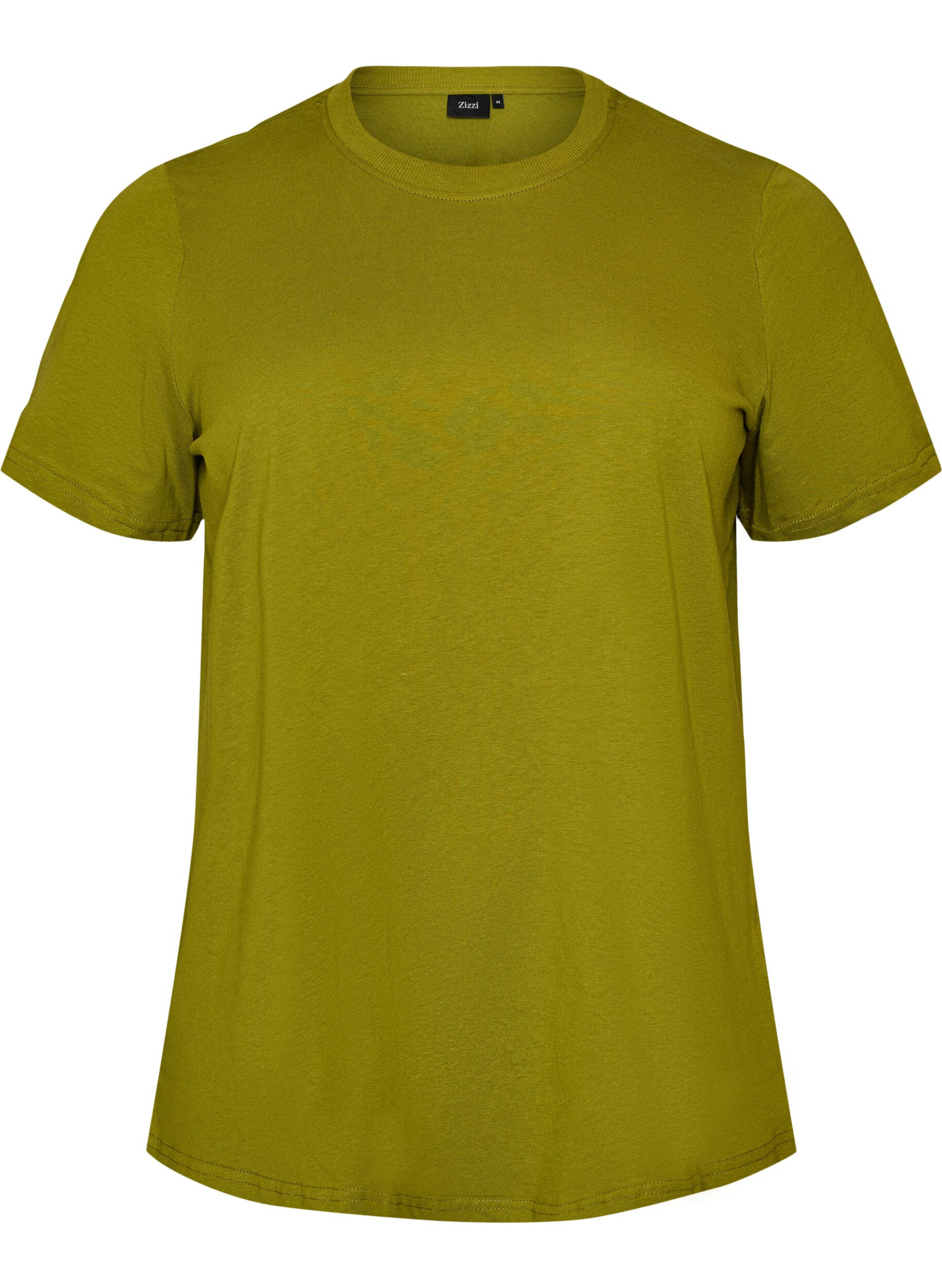 Basic T-Shirt aus Baumwolle mit Rundhalsausschnitt
