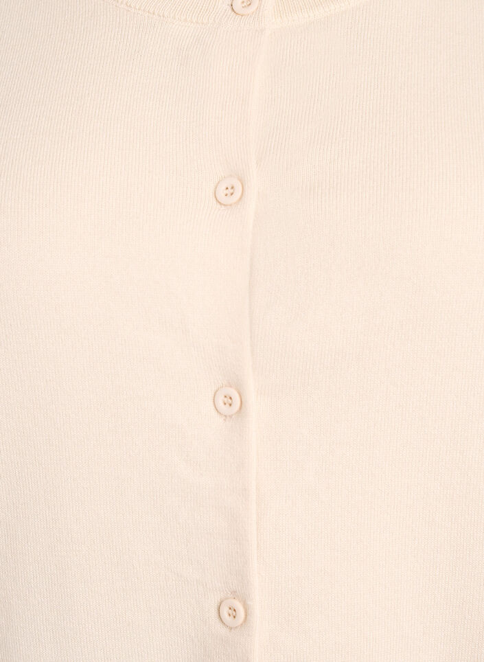 Cardigan en maille fine avec col rond, Beige, Packshot image number 2
