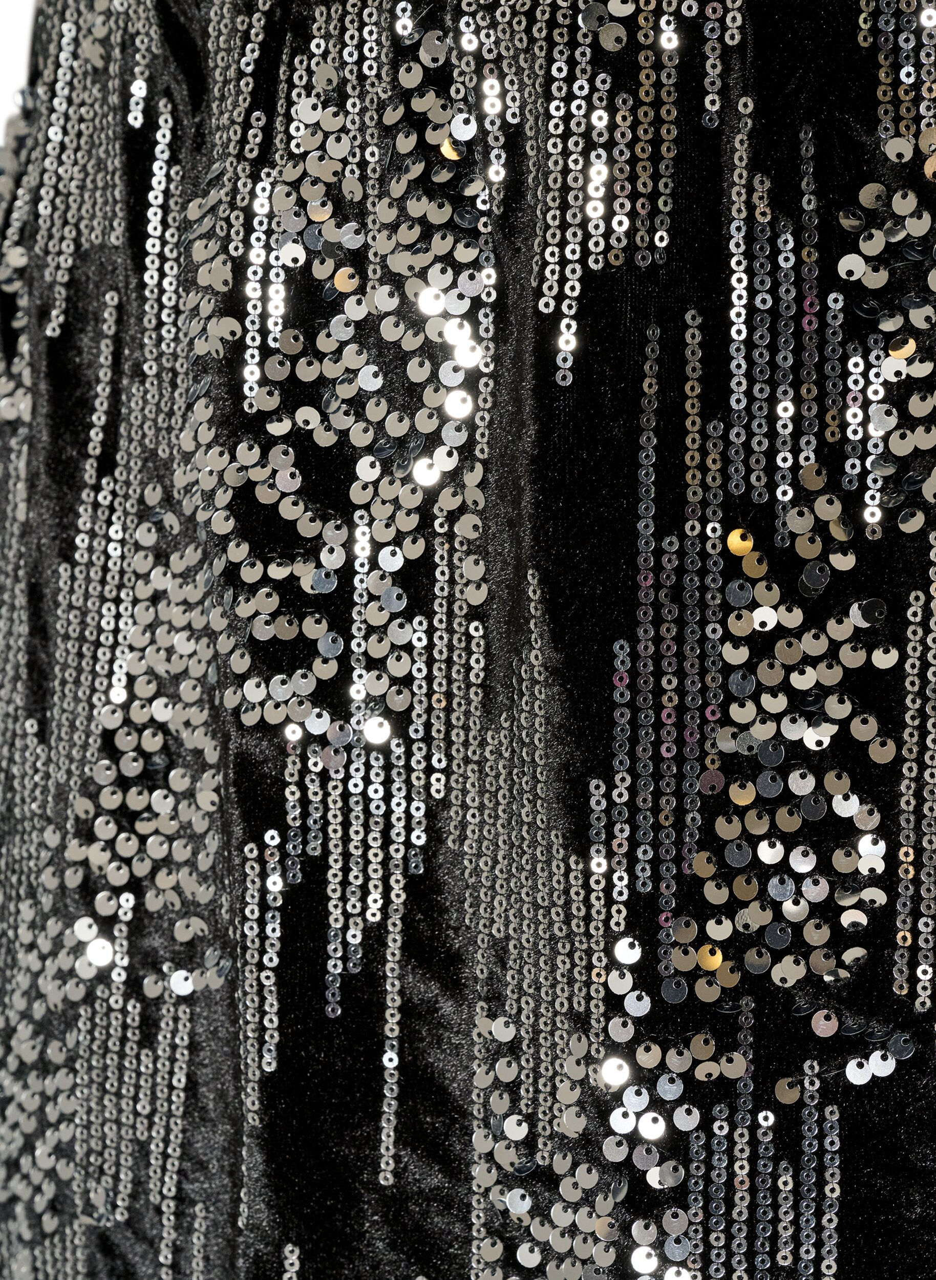 ZizziJupe courte &agrave; sequins, Noir, Packshot image number 2