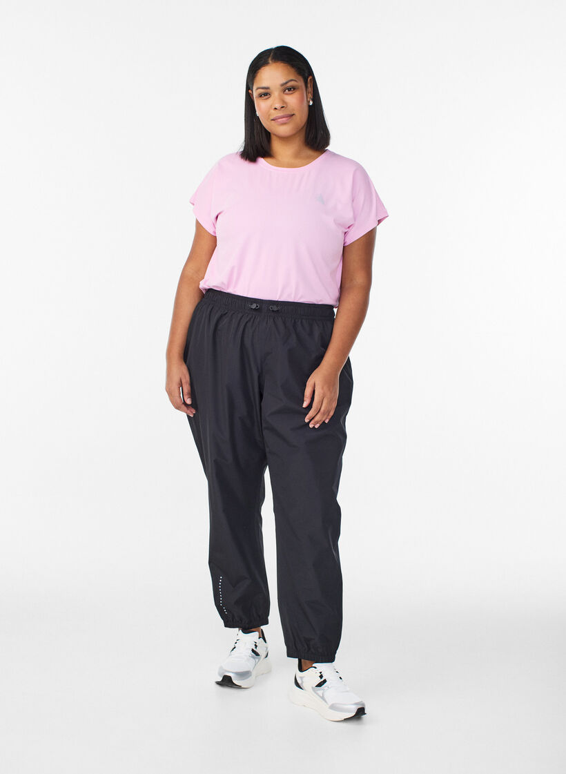 Regenhose mit Reflektoren, Schwarz, Model image number 1