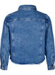 Jeansjacke mit Strasssteinen und einem Rough-Saum, Blau, Packshot image number 1