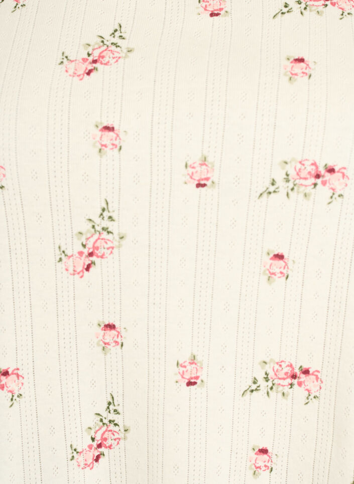 Bio-Baumwoll-Pyjamaoberteil mit Fl&uuml;gel&auml;rmeln, Vanille, Packshot