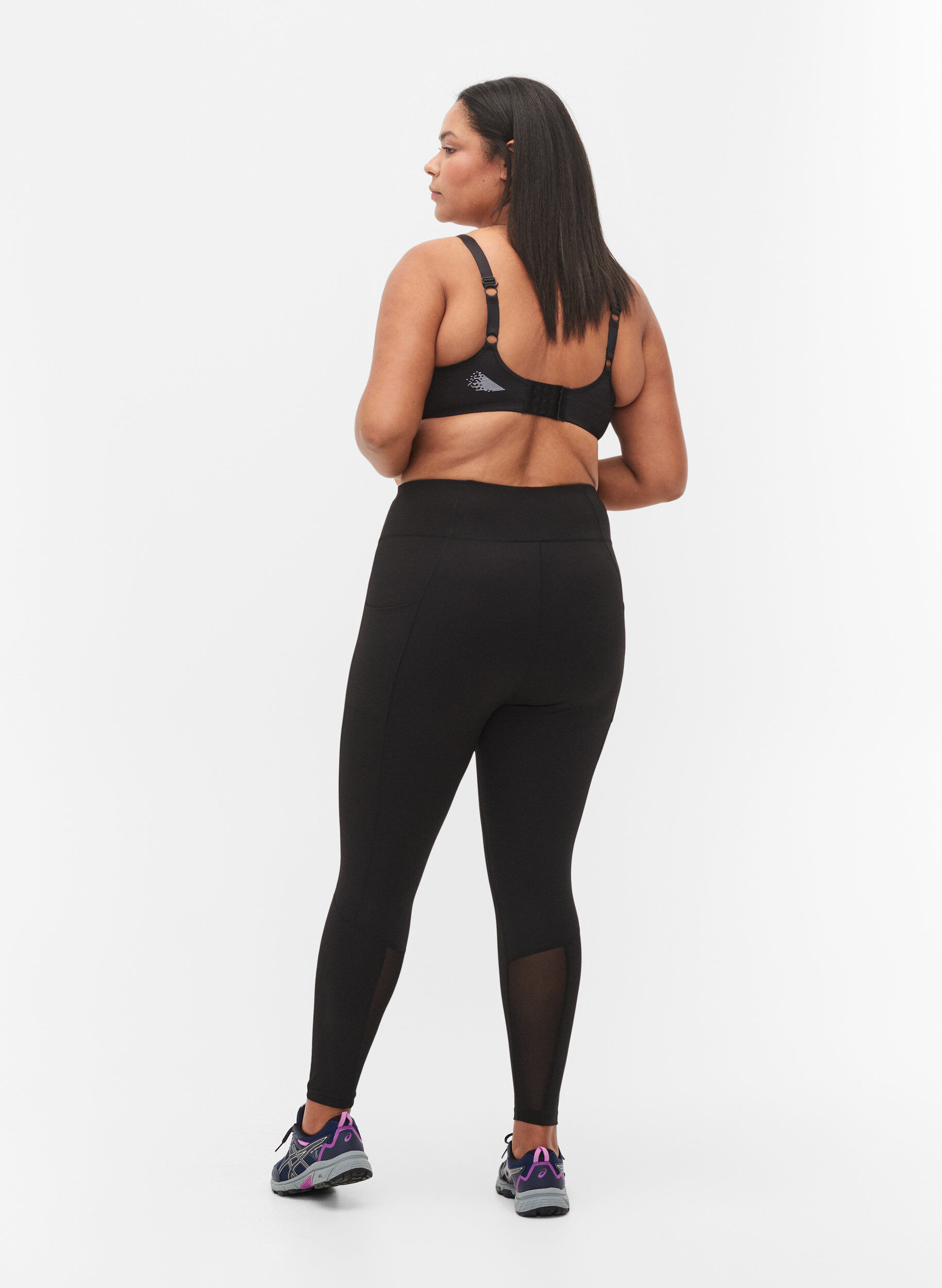 Zizzi CORE, POCKET TIGHTS - Legging de sport avec poche, Black, Model image number 1
