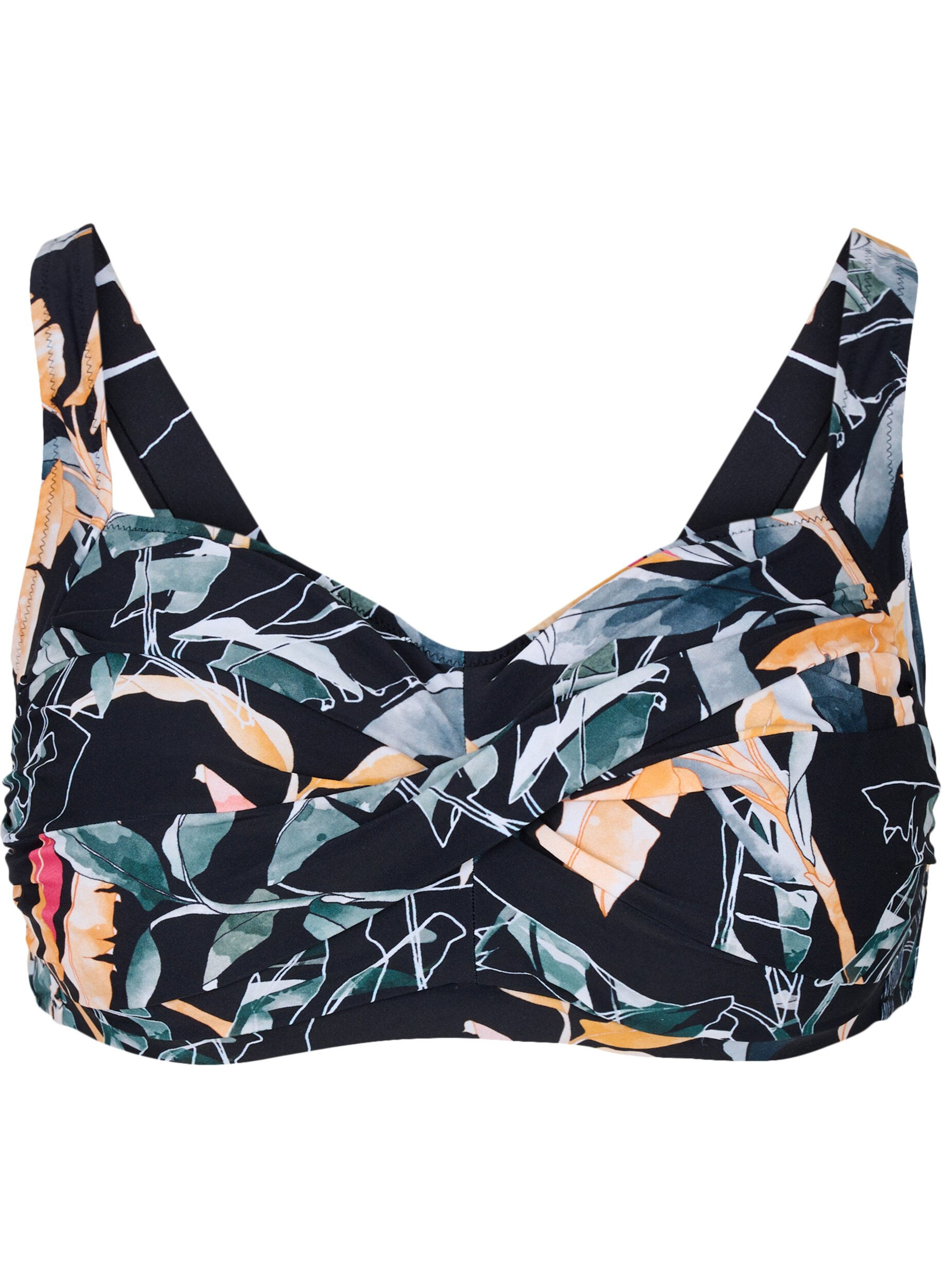 Zizzi Bikinioberteil, Leaf Print, Packshot image number 0