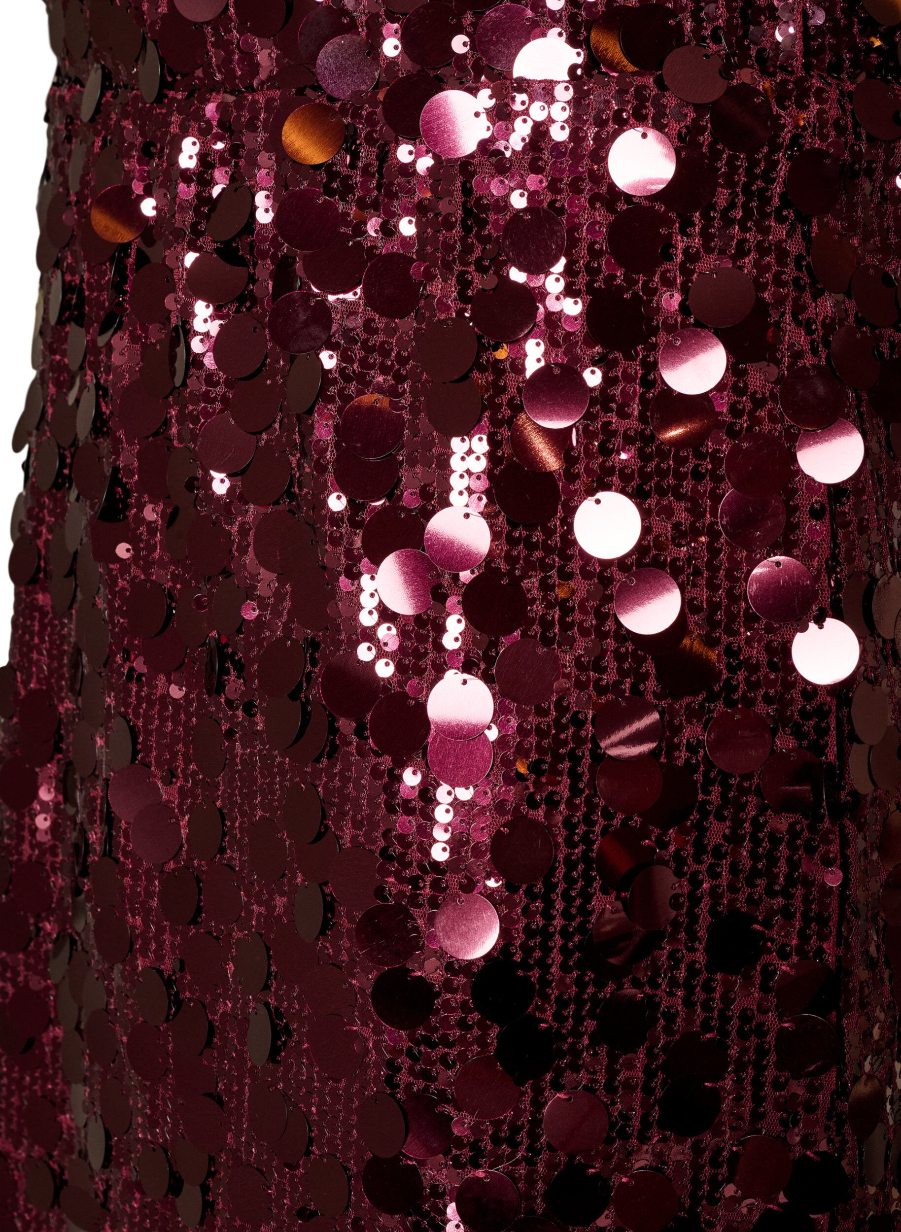 ZizziJupe courte &agrave; sequins avec une ceinture &eacute;lastique, Bordeaux fonc&eacute;, Packshot image number 2