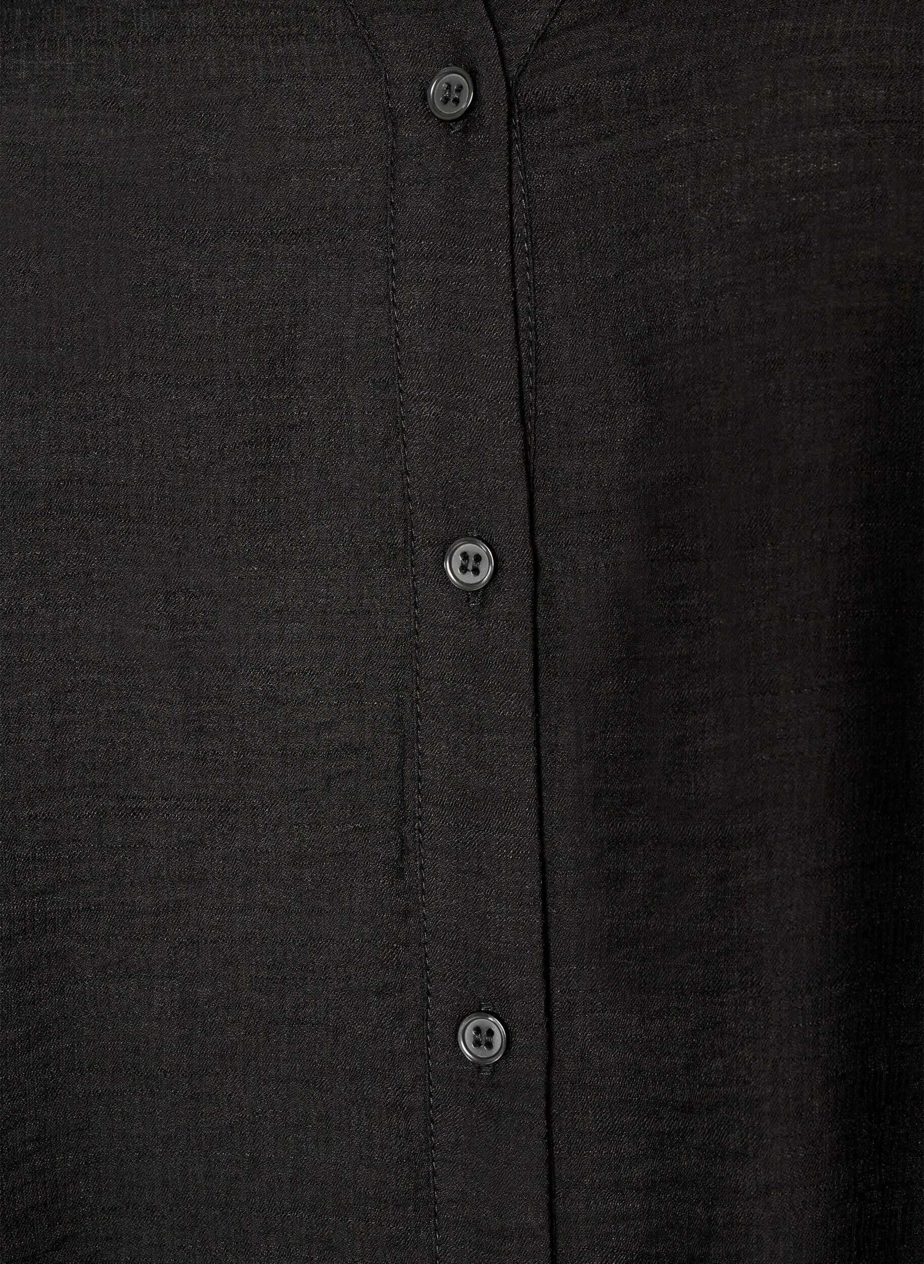 ZizziBluse aus Viskose mit bestickten &Auml;rmeln, Schwarz, Packshot image number 2
