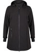 Softshell-Jacke mit abnehmbarer Kapuze, Schwarz, Packshot image number 0