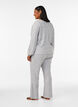 Hose aus Jersey mit Rippstruktur und ausgestelltem Bein, Grau, Model image number 1