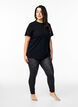 Leggings en viscose avec imprimé, Noir, Model image number 1