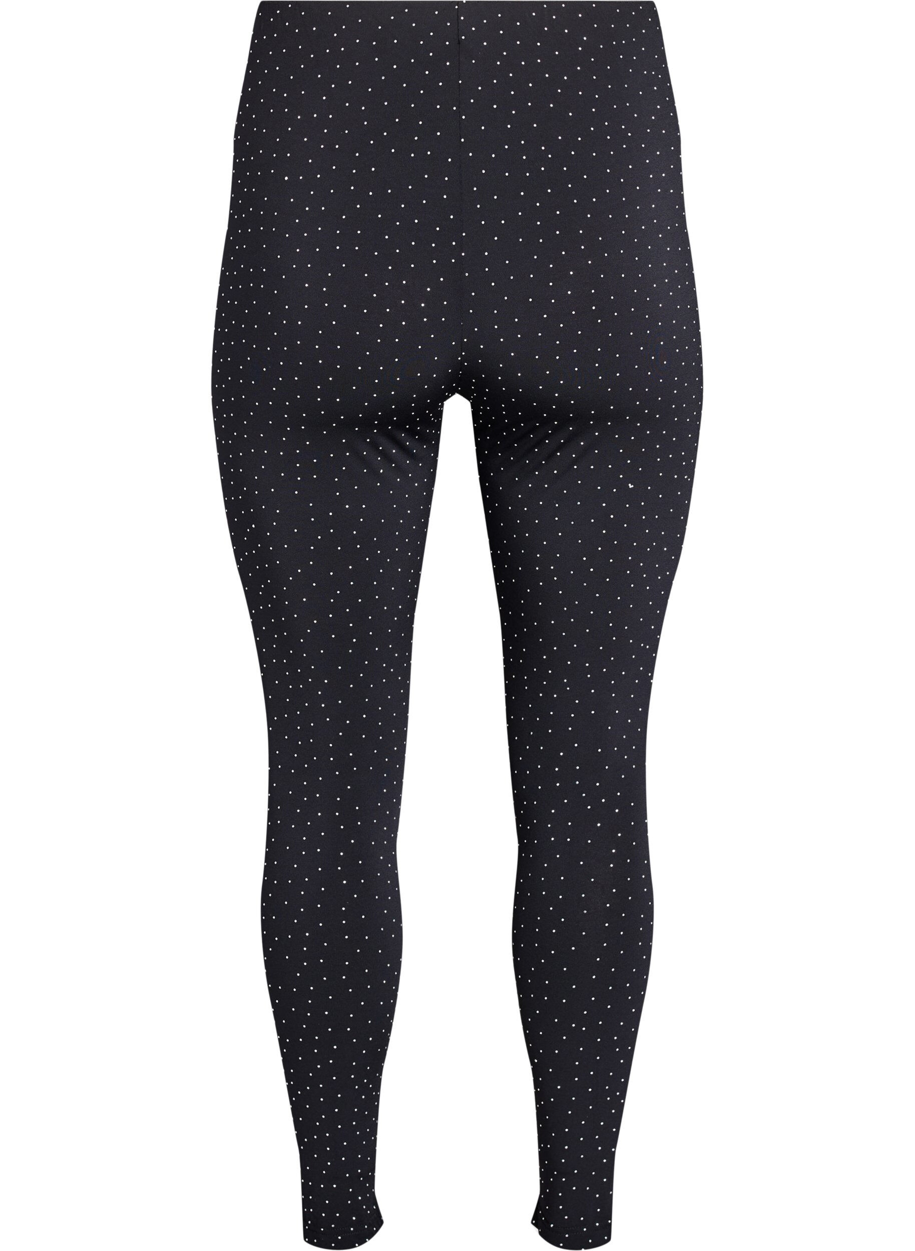 Zizzi Leggings avec strass, Noir, Packshot image number 1