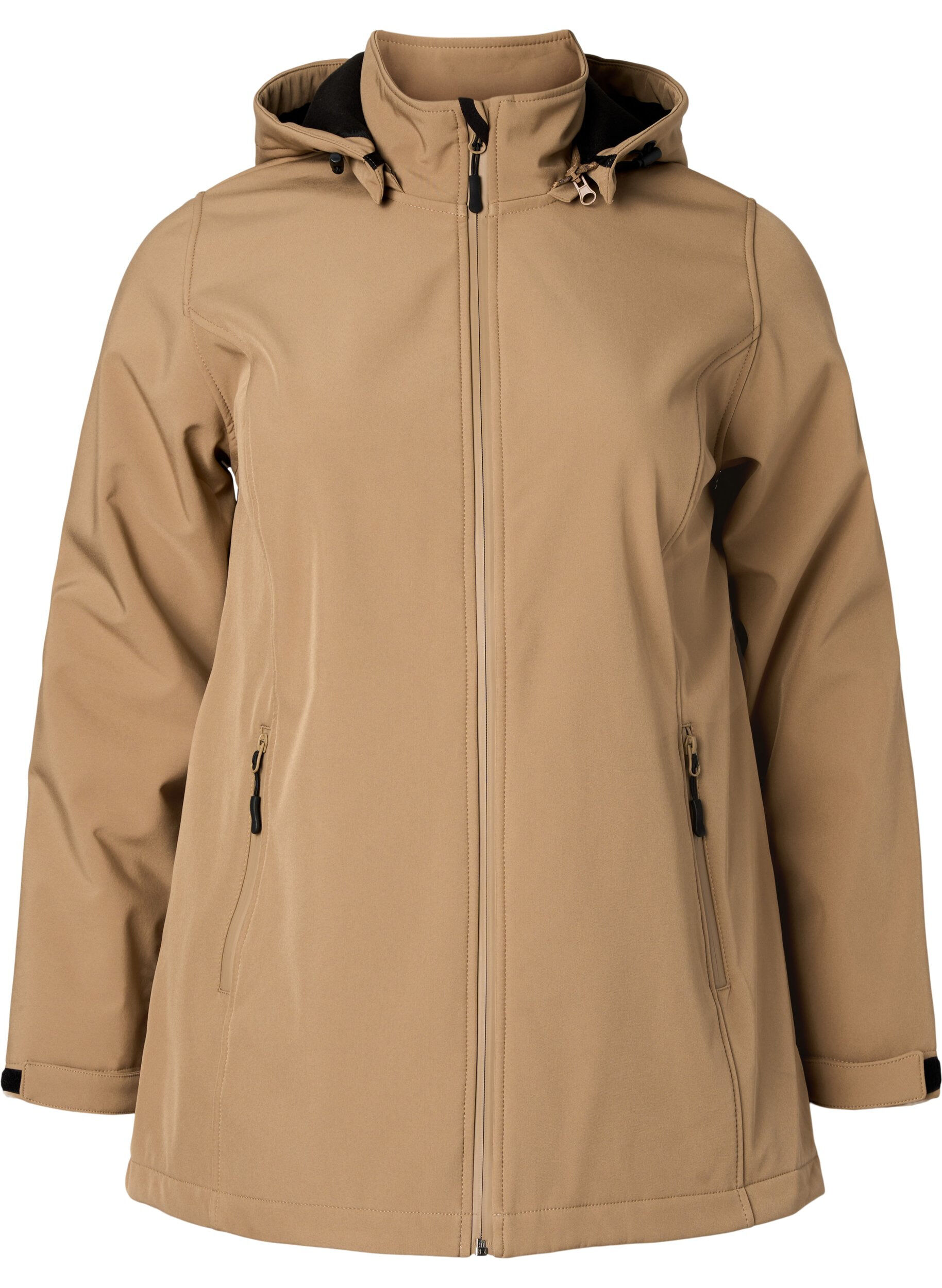 Zizzi Softshell-Jacke mit abnehmbarer Kapuze, Amphora, Packshot image number 0