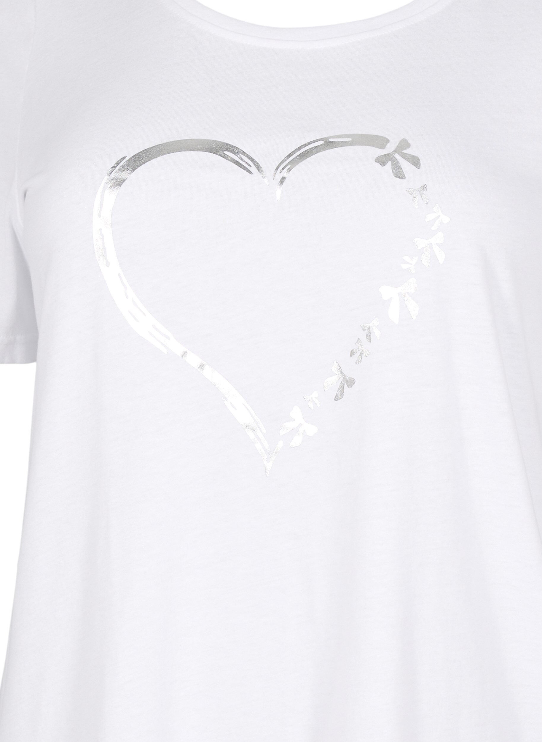 Zizzi FLASH - T-Shirt mit Print, Wei&szlig;, Packshot image number 2