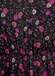 Robe en mousseline &agrave; imprim&eacute; floral et manches longues, Noir, Packshot image number 2