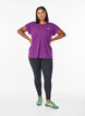 T-shirt de sport couleur unie, Violet, Model image number 1