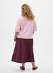 Jupe midi en satin, Bordeaux foncé, Model image number 2