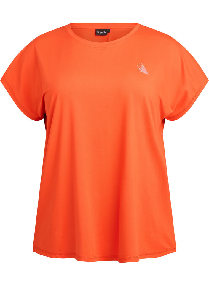 Einfarbiges Trainings-T-Shirt, Orange, Packshot image number 0