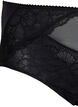 Culotte taille haute en dentelle et maille, Black, Packshot image number 2