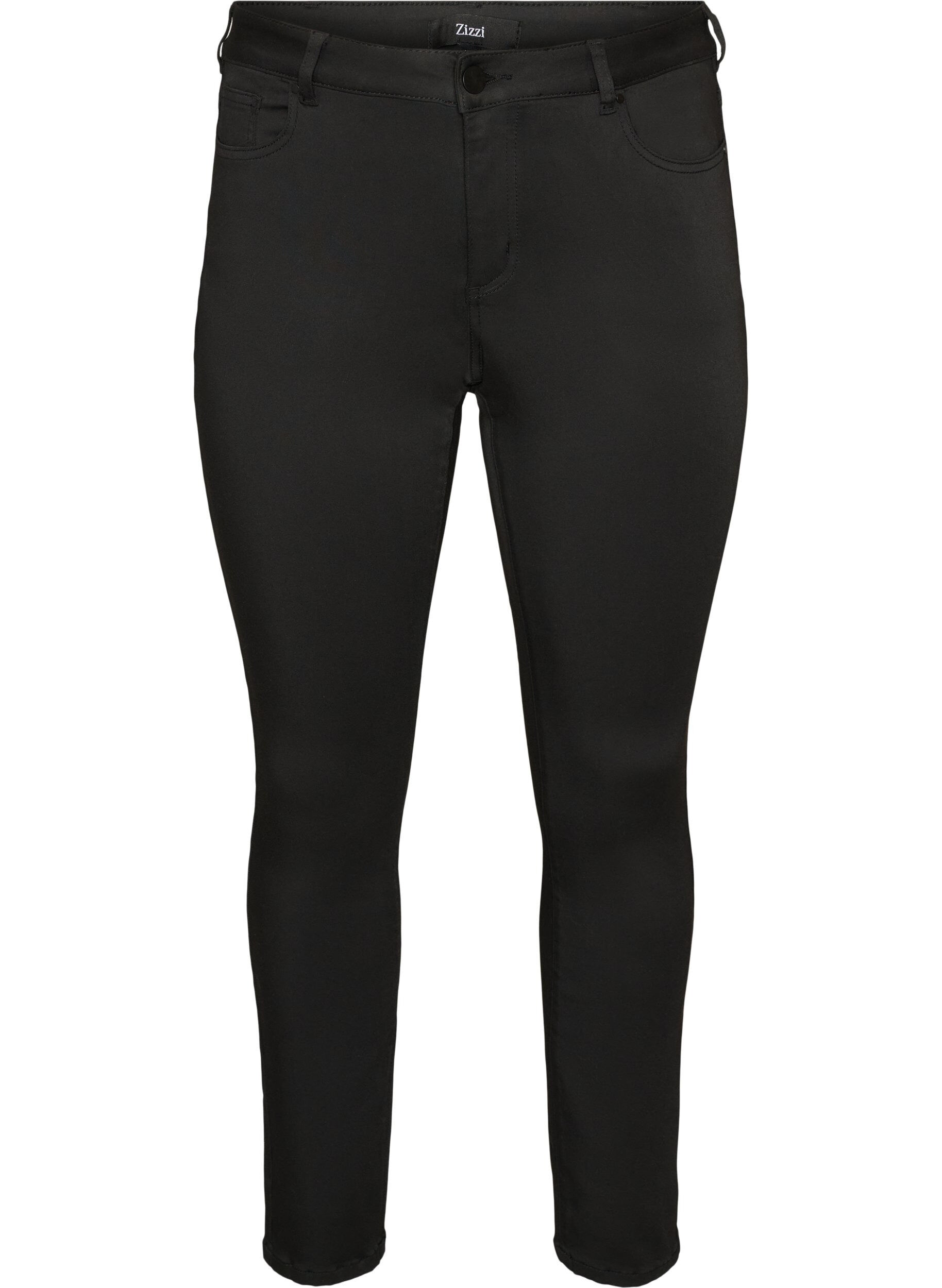 ZizziEmily Stay Black Jeans mit normaler Taille, Schwarz, Packshot image number 0