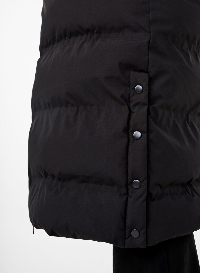 Manteau d'hiver long et matelass&eacute; avec capuche, Noir, Model image number 3