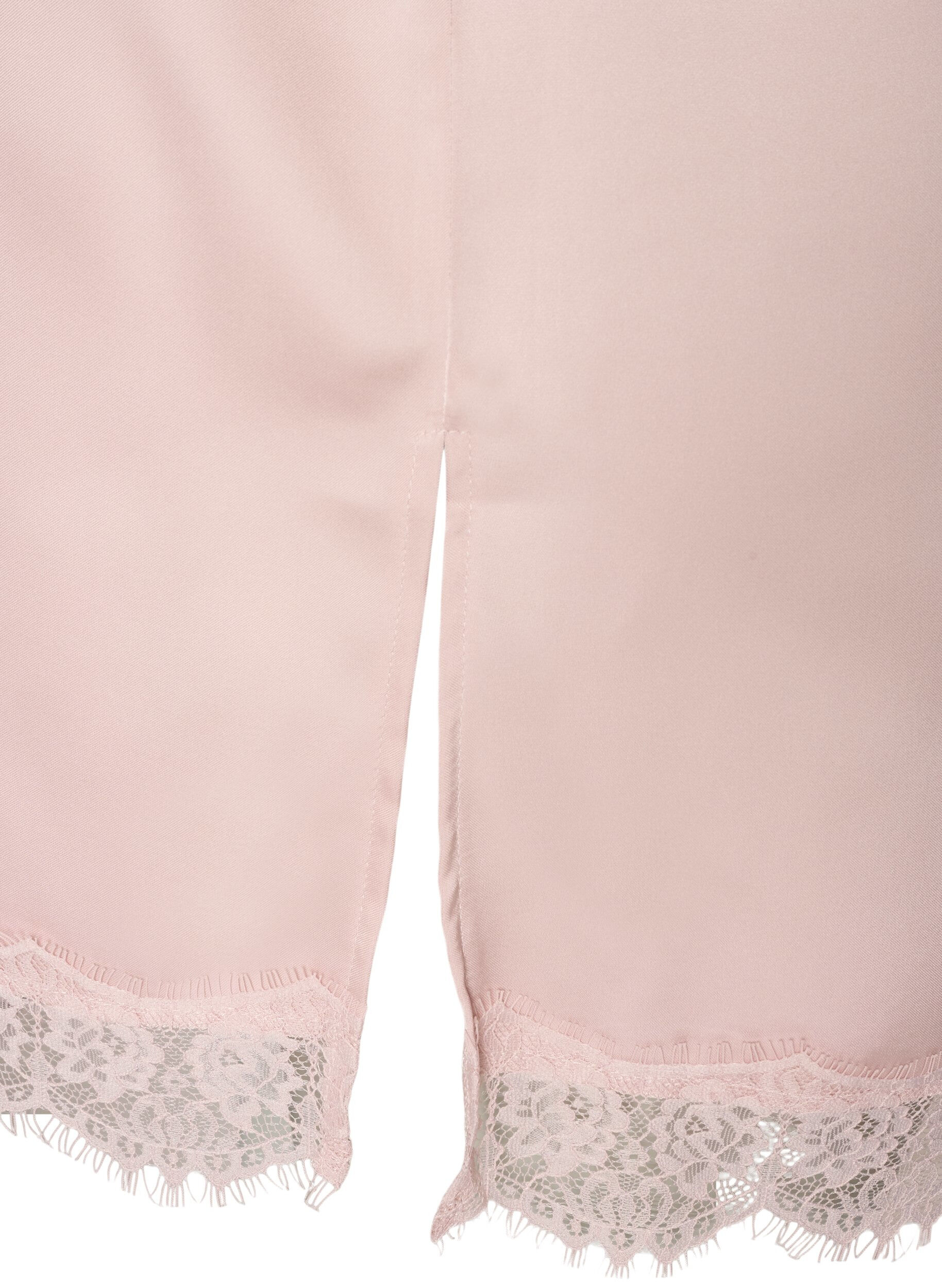 ZizziHaut long en satin bord&eacute; de dentelle, 9990, Packshot image number 3