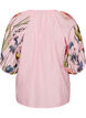 Bluse mit Bindedetail und gebl&uuml;mten &Auml;rmeln, Pink, Packshot image number 1