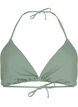 Soutien-gorge de bikini triangulaire avec structure en crêpe, Vert clair, Packshot image number 0